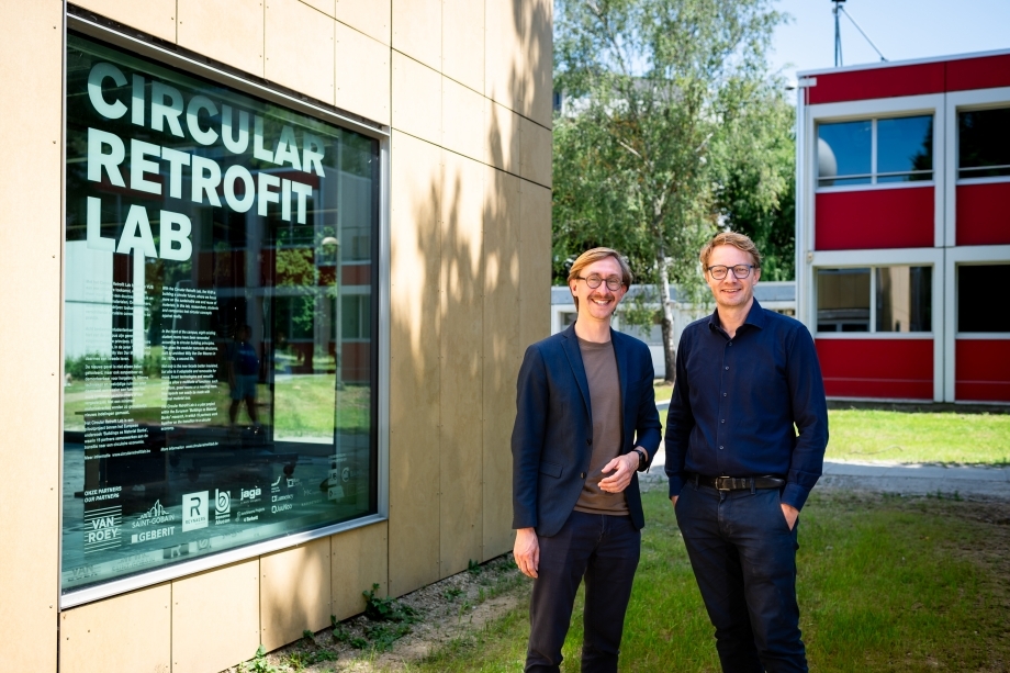 Waldo Galle and Niels de Temmerman at the Circular Retrofit Lab