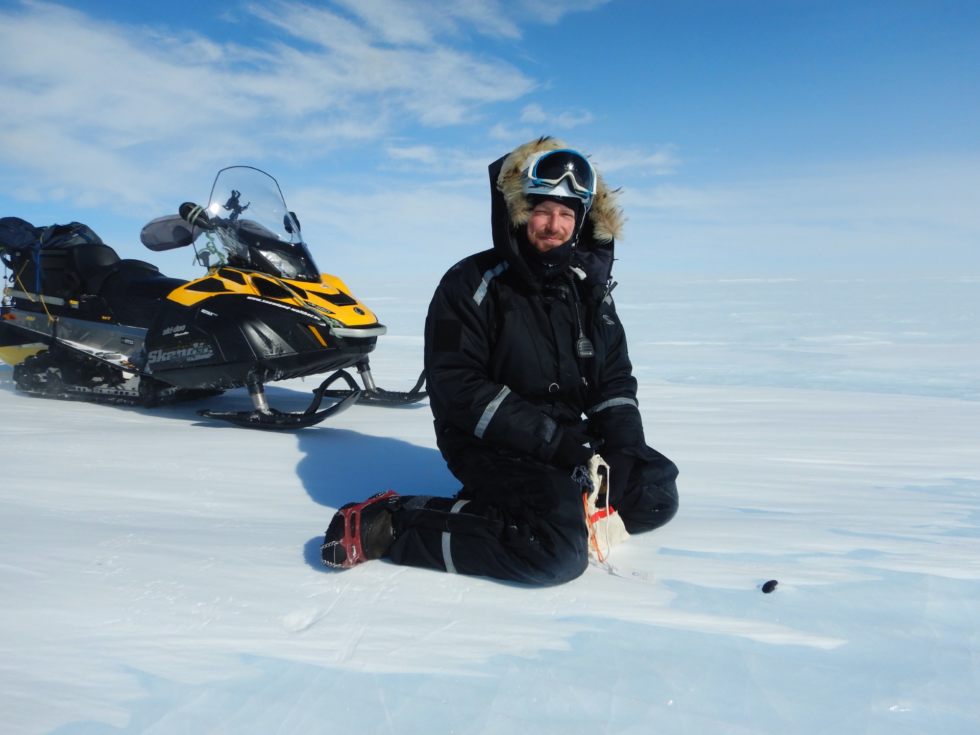 Steven Goderis op de pool expeditie